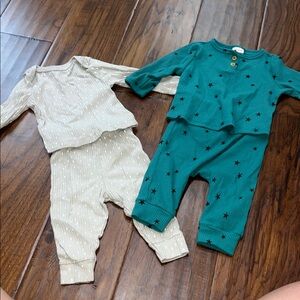 Teal and Cream Baby Outfit Set